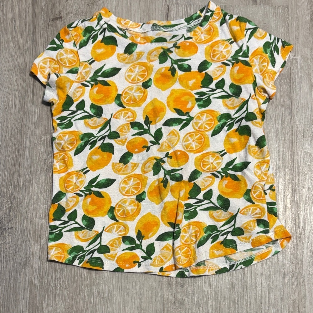 Old Navy Kids Lemon Print Tee - Yellow‎ and Green